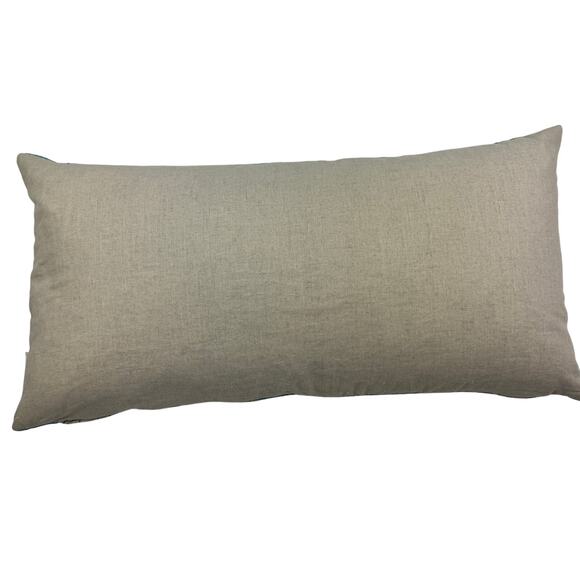 Calvin Klein Embroidered Geometric Print Linen Cotton Boho Decorative Pillow - Picture 2 of 8